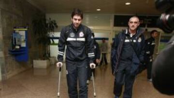 La lesión de rodilla de Germán Lux se queda en un esguince