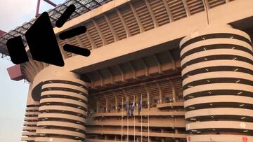 Piel de gallina: así sonó el himno de la Champions...¡fuera! del estadio del Inter