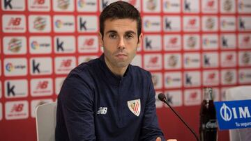 Susaeta, en la sala de prensa de San Mamés