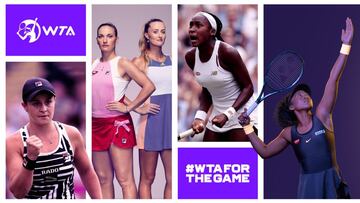 Cartel promocional de la campaña 'WTA For The Game' con la que la WTA ha presentado su nuevo logo y sistema de torneos.