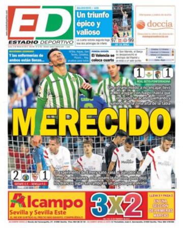 Portadas de la prensa deportiva