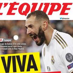L'Equipe elogia a Benzema: Balón de Oro y mejor delantero de Francia