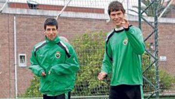 <b>OS LO DIJIMOS. </b>Moratón y Zigic se ejercitaron ayer con la lógica satisfacción tras haber goleado al Atlético de Madrid.