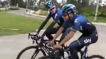 Así fue el entrenamiento de Froome y todo el Team Sky