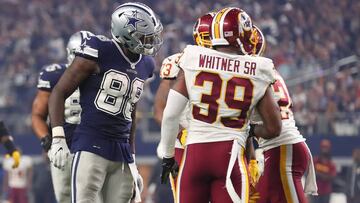 ARLINGTON, TX - NOVEMBER 24: Dez Bryant #88 of the Dallas Cowboys argues with Josh Norman #24 of the Washington Redskins after catching a pass during the fourth quarter of their game at AT&T Stadium on November 24, 2016 in Arlington, Texas. Tom Pennington/Getty Images/AFP
== FOR NEWSPAPERS, INTERNET, TELCOS & TELEVISION USE ONLY ==