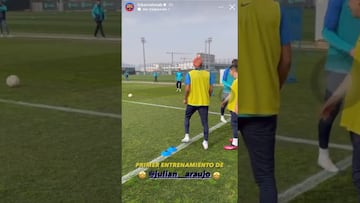 Julián Araujo tuvo su primer entrenamiento con el Barcelona B