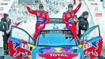 <b>UNA MÁS... </b>El podio es el hogar de Loeb y su copiloto Elena. No hay terreno que se les resista.