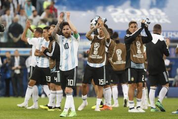 Messi tras finalizar el partido.