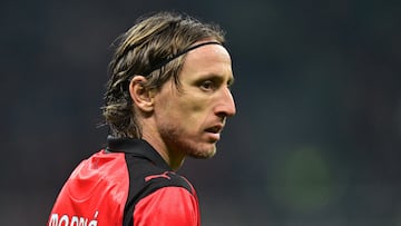 Soccer Football - Serie A - AC Milan v Parma - San Siro, Milan, Italy - February 22, 2026 AC Milan's Luka Modric during the match REUTERS/Daniele Mascolo
