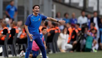 Marcelino García Toral, dirigiendo al Olympique de Marsella.