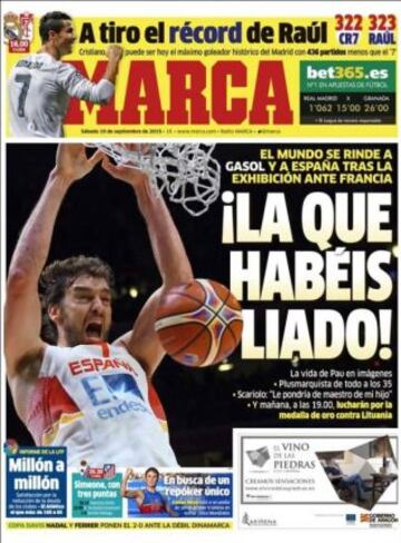 Portadas de la prensa deportiva