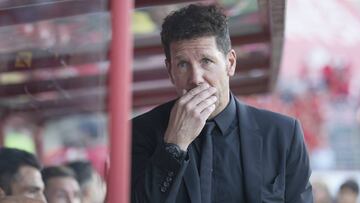 Simeone, durante el partido del Atlético contra el Mallorca.