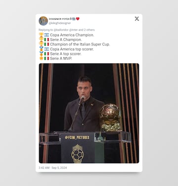 “El fin de una era”: las mejores reacciones en redes por la ausencia de Messi y Cristiano en el Balón de Oro