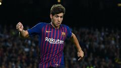Sergi Roberto back in Barcelona training