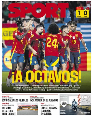 España es una fiesta, bravissimo... las portadas en prensa tras la victoria ante Italia
