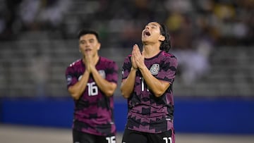 Diego Lainez durante partido México vs Jamaica de Concacaf Nations League