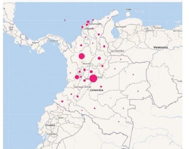 Mapa de casos y muertes por coronavirus por departamentos en Colombia: hoy, 29 de marzo