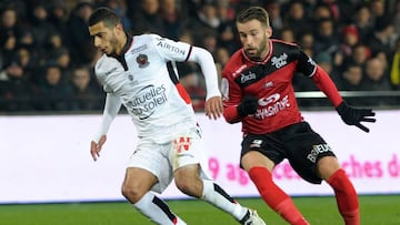 El mediapunta francés de origen marroquí anotó el único tanto del partido en el minuto 4 ante un Guingamp que vendió cara su derrota. El Niza sigue líder de la liga francesa.