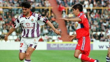 Foto de Caminero en la temporada 1992-93 en la que el Real Valladolid visitó por primera y única vez, en partido oficial, la ciudad de Marbella.