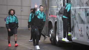 Cristiano, durante la concentración del Real Madrid.
