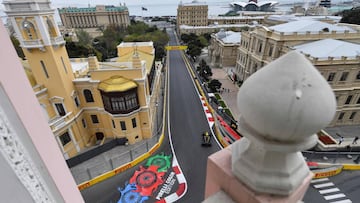 Carlos Sainz, en Bakú.