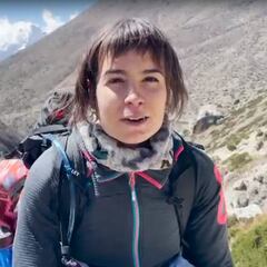 La ciclista Sheyla Gutiérrez asciende al campo base del Everest