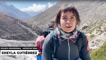 La ciclista Sheyla Gutiérrez asciende al campo base del Everest