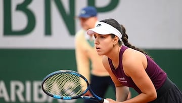 María Camila Osorio en un partido de Roland Garros.
