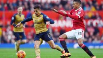 Alexis Sánchez durante el partido contra el United.