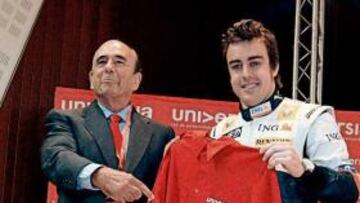 Fernando Alonso con Emilio Botín