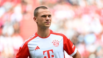 Soccer Football - Bayern Munich presents its new team for the 2023/24 Bundesliga season - Allianz Arena, Munich, Germany - July 23, 2023  Bayern Munich's Joshua Kimmich poses for a photo REUTERS/Angelika Warmuth