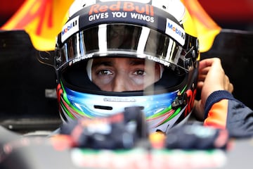 Ricciardo preparándose para la clasificación del GP de Hungría. 