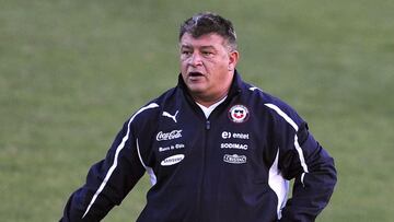 Claudio Borghi en un entrenamiento de la Selecci&oacute;n de Chile