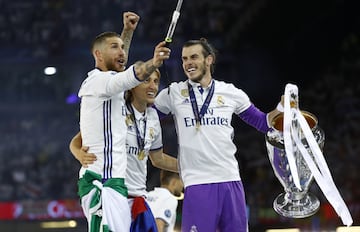 Sergio Ramos, Gareth Bale y Luka Modric.