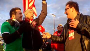 Estadounidenses y mexicanos, hermanados antes del partido