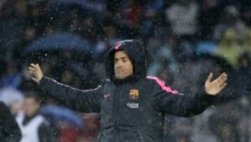 Luis Enrique, durante el partido de Getafe.