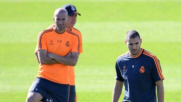 Zidane, Ancelotti y Benzema