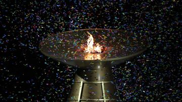 SANTIAGO, CHILE – NOV 05: Vista general del estadio durante la ceremonia de clausura de los Juegos Panamericanos Santiago 2023 en el Estadio Bicentenario de La Florida el 05 de noviembre en Santiago, Chile. / General view of the stadium during the closing ceremony of the Santiago 2023 Pan American Games at the Estadio Bicentenario de La Florida on November 5 in Santiago, Chile. (Foto de Jonnathan Oyarzun/Santiago 2023 vía Photosport).