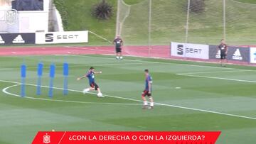 Isco dejó dos obras de arte en el entreno: la grada enloqueció