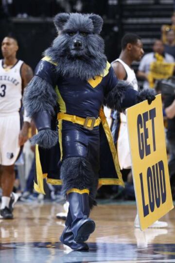 La mascota de los Grizzlies.