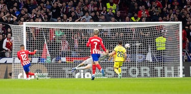 3-1. Gran carrera de Pablo Barrios que aiste a Samuel Lino con un centro raso y el delantero brasileño golpea con la zurda para batir por el lado izqiuerdo Filip Jorgensen.