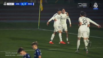 La jugada del Madrid en la Youth League que es hipnótica: vean la definición de Fortea