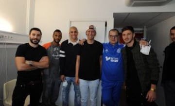 Romain Alessandrini, Alaixys Romao, Doria, Marcelo Bielsa y Stéphane Sparagna.