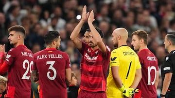 COPENHAGEN, DENMARK - SEPTEMBER 14: LIVE image from the UEFA Champions League Group D match between FC Copenhagen and Sevilla FC at Parken on September 14, 2022 in Copenhagen, Denmark. (Photo by Lars Ronbog / FrontZoneSport via Getty Images)