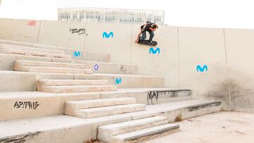 Wallride de skate durante el Movistar Cash4Tricks del Extreme Barcelona celebrado en el Parc del F&ograve;rum en 2022. 