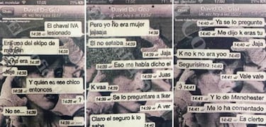 Los WhatsApp entre De Gea y la testigo protegida demuestran que él no estaba en el hotel