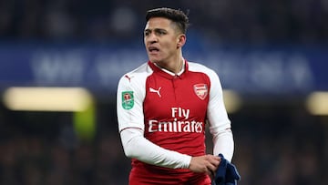 Alexis, el pasado miércoles, en el Chelsea-Arsenal de ida de semifinales de la Carabao Cup.