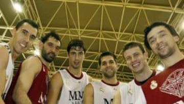 <b>LOS MUNDIALISTAS. </b>Prigioni (Argentina), Garbajosa, Tomic (Croacia), Felipe Reyes, Velickovic (Serbia) y Llull son los seis madridistas que compitieron en Turquía.