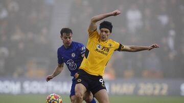 Raúl Jiménez fue titular en el empate de Wolves ante Chelsea