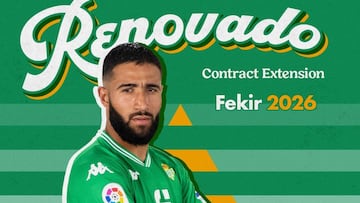 Cartel de la renovación de Fekir.